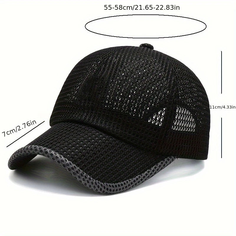 Breathable mesh baseball cap