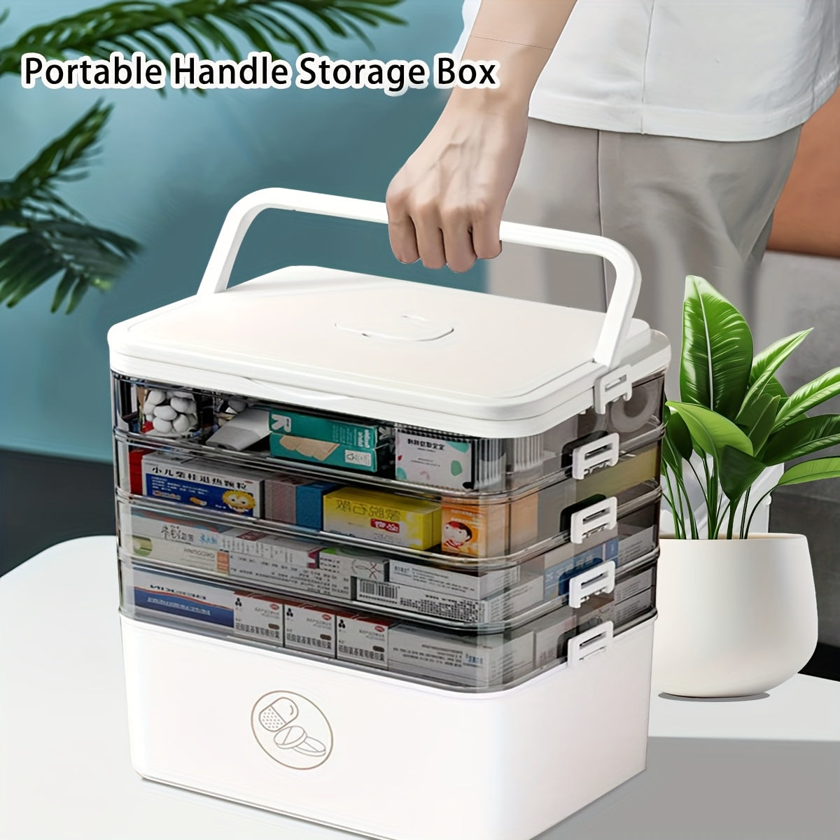 Large Capacity Multi-layer Classification Durable Portable Storage Box
