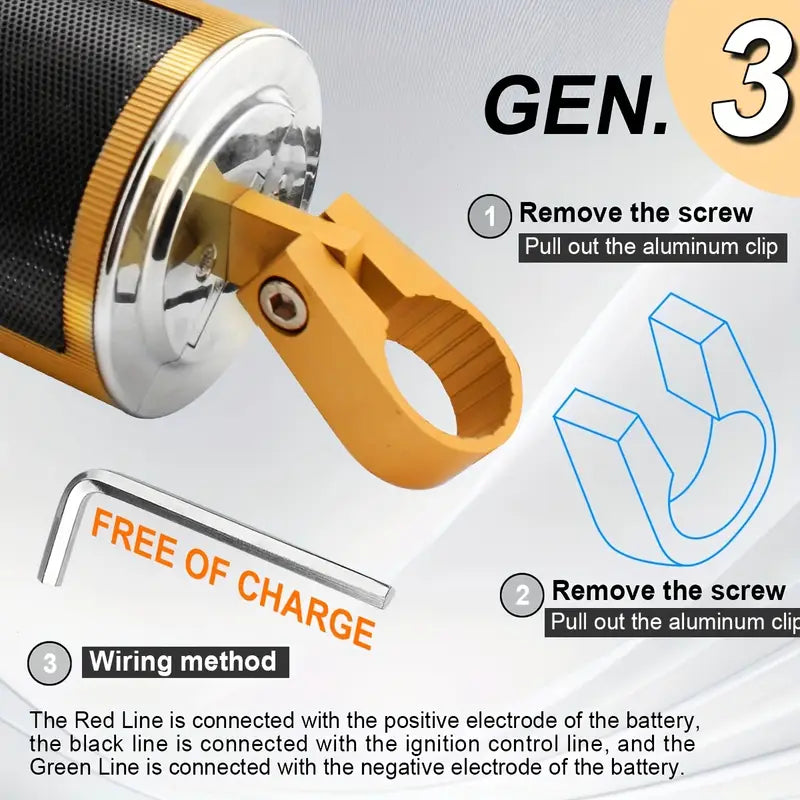 Wireless Motorcycle Stereo Speakers