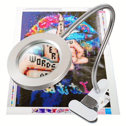 With clip 5V USB LED Magnifying Glass - 3 Color Mode，