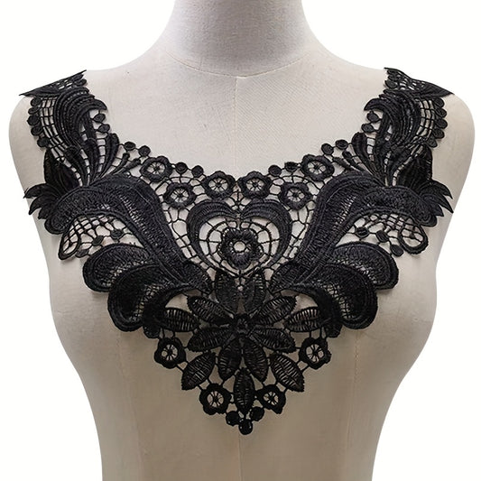 Water-Soluble Embroidered Lace Fake Collar