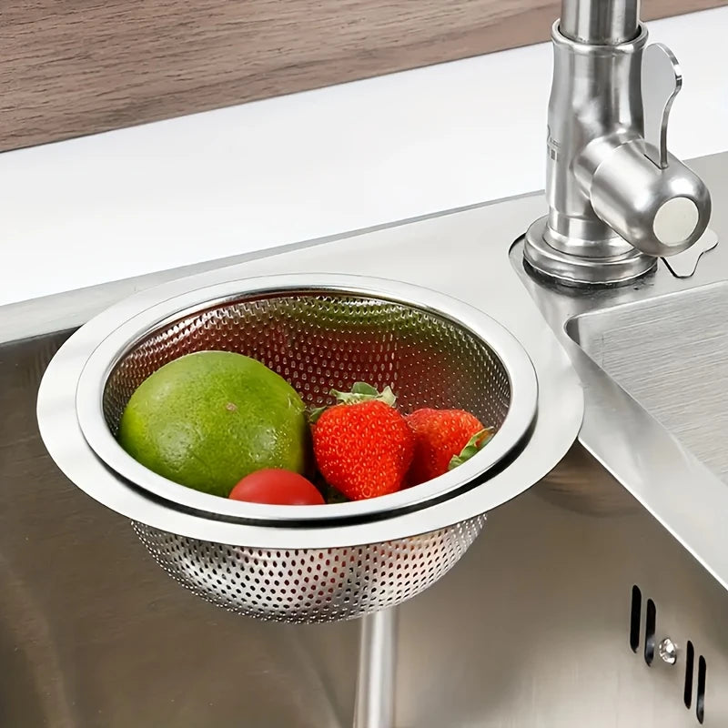 Space-Saving Stainless Steel Kitchen Sink Filter