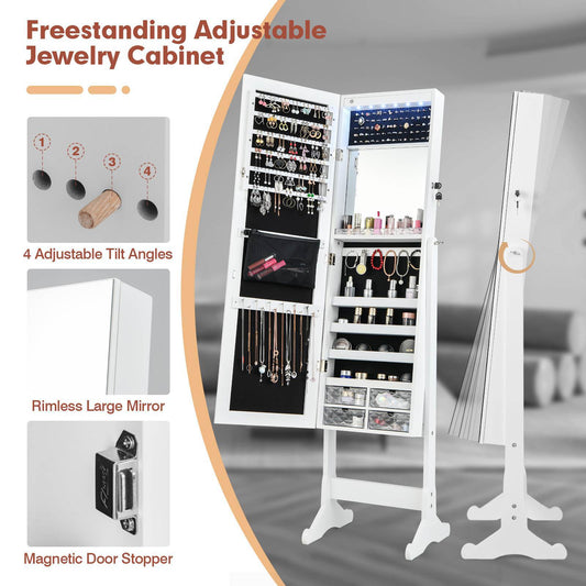 Full-length MirrorJewelry Armoire Storage Jewelry