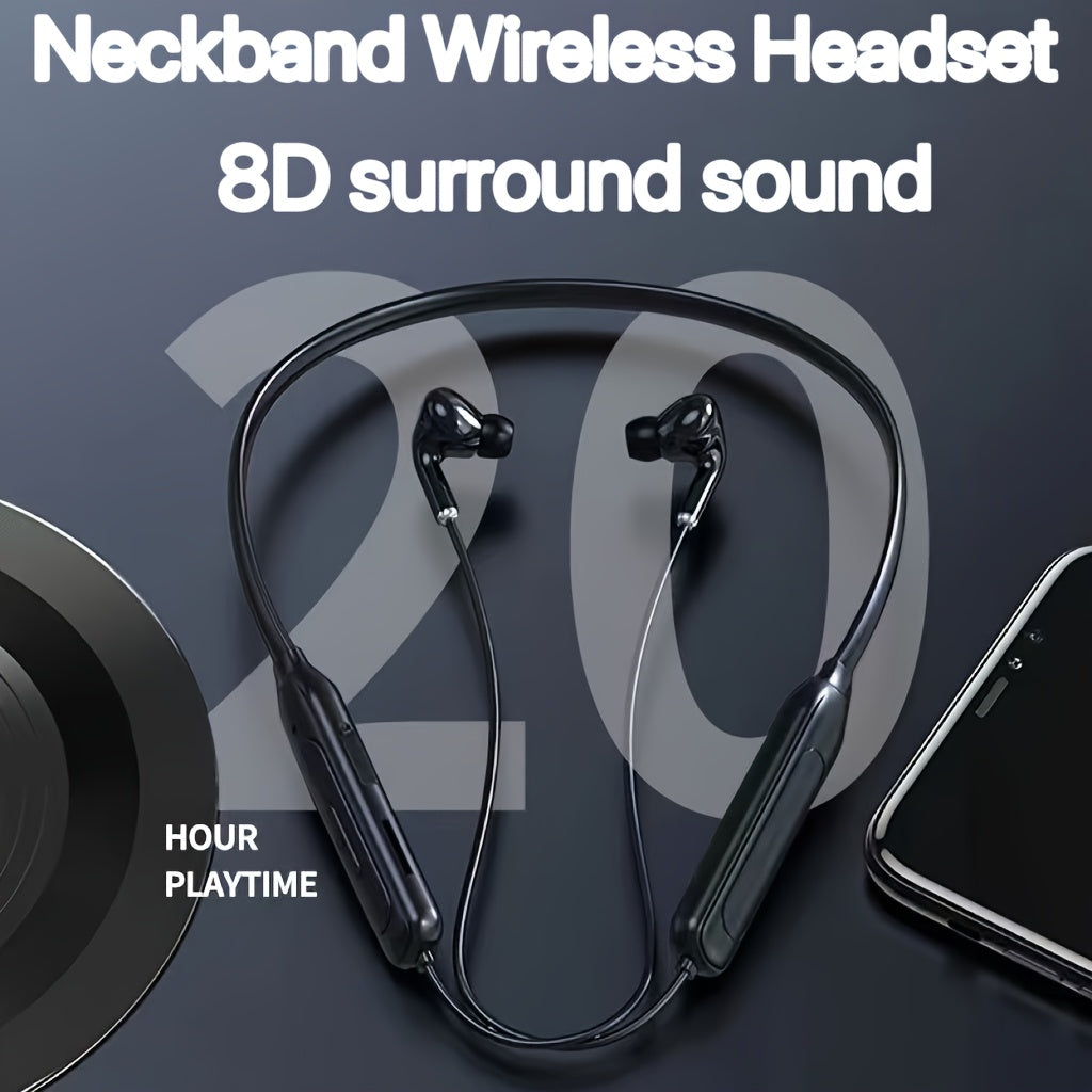 Wireless Neckband Headset Shock Bass Stereo