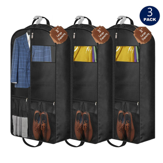 3pcs Heavy-Duty 5" Gusseted Garment Bags
