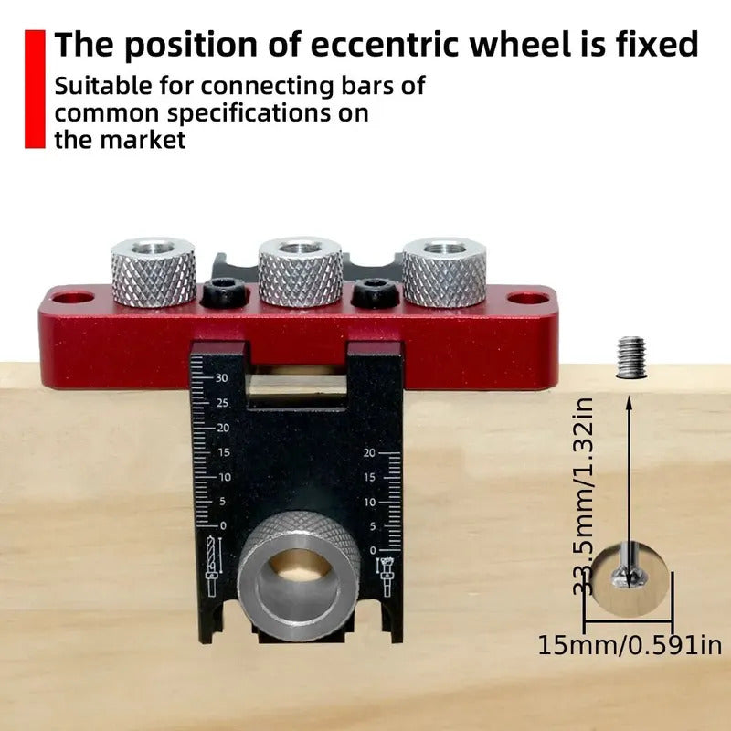 Woodworking 3 In 1 Dowelling Jig Universal Dowel Cam Jig