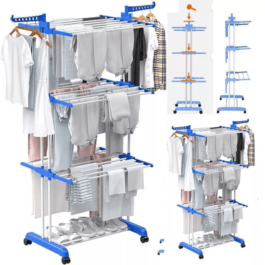 4 Tier Foldable Extra Large Clothes Drying Rack