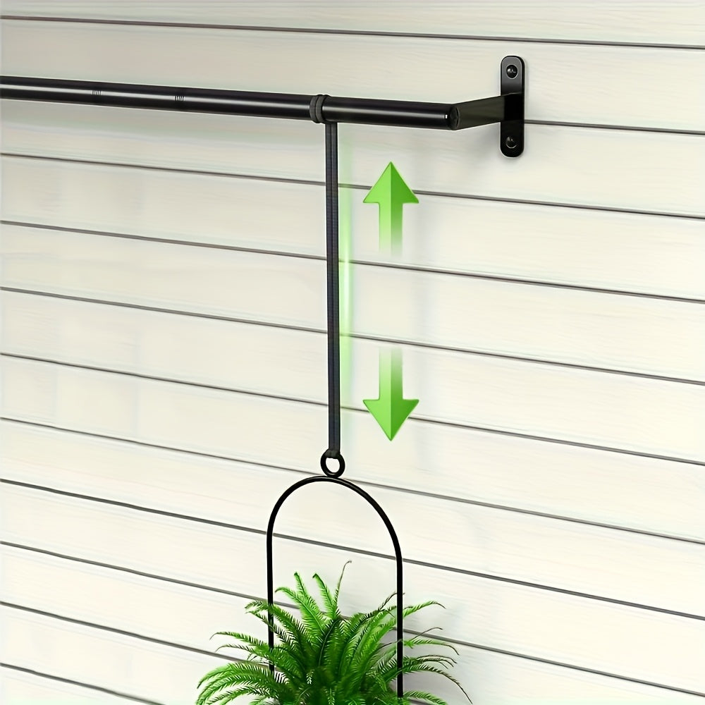 1 Set Expandable & Slide-Out Kitchen Rack with 5 Flower Pots