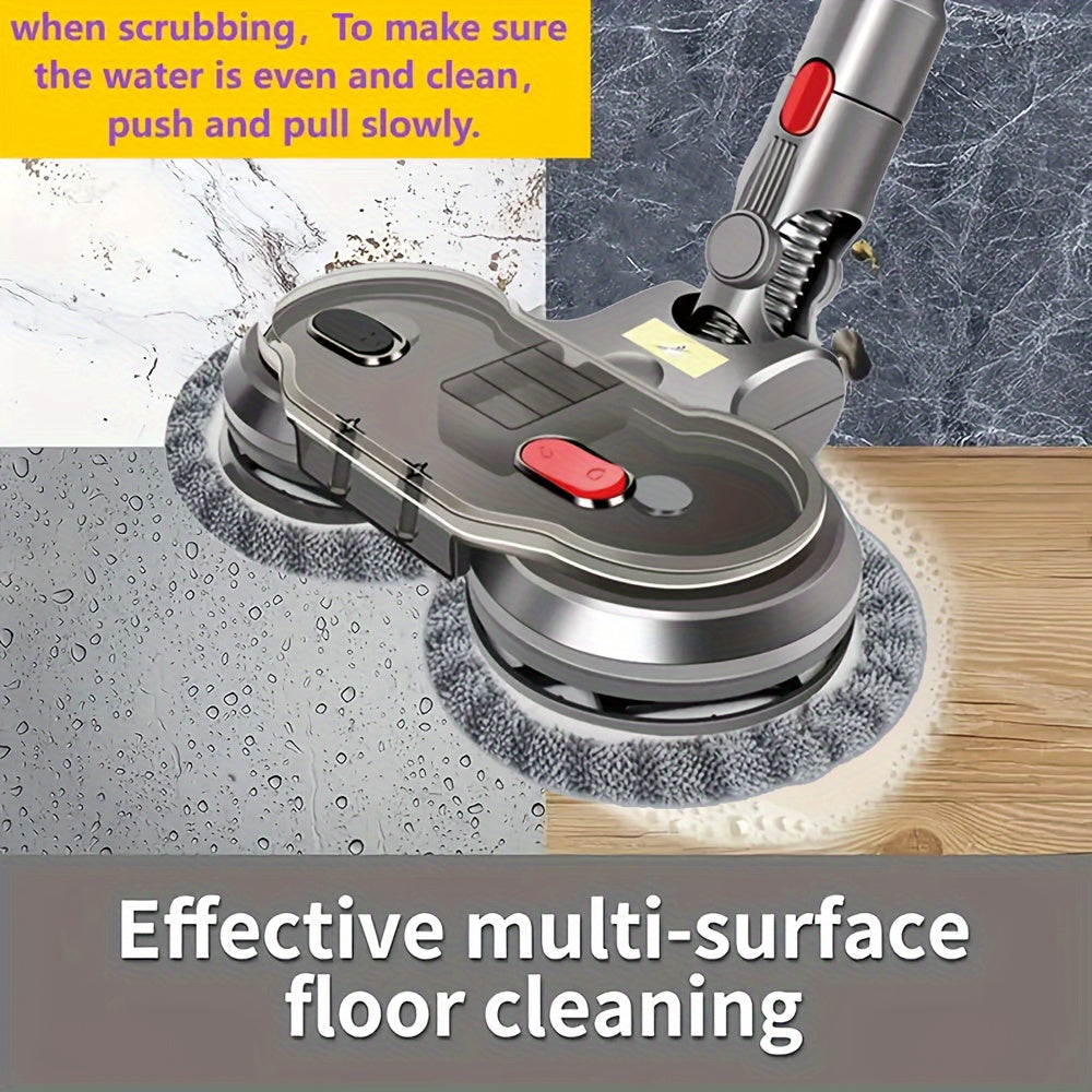 V200PCT Compatible Electric Mop Head, Featuring a Detachable Water Tank And Six Cloths Included
