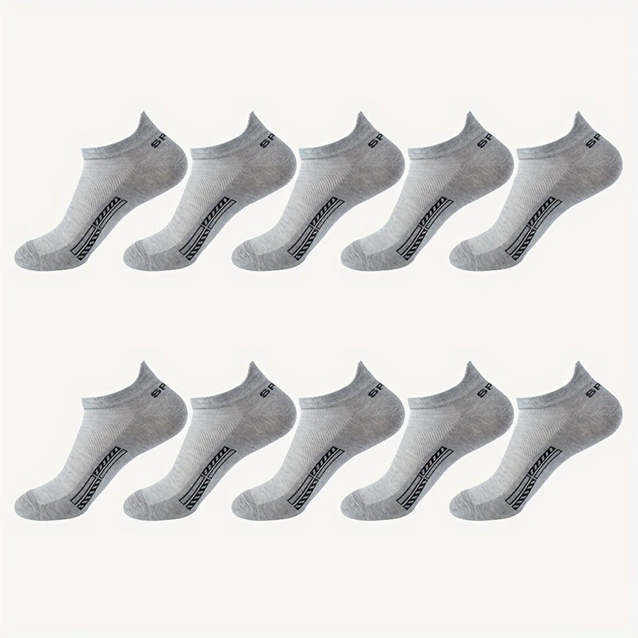 10 Pairs Of Unisex Cotton Blend Anti Odor