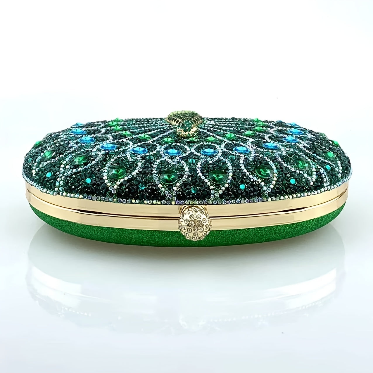 Vintage Peacock Crystal Clutch Evening Bags