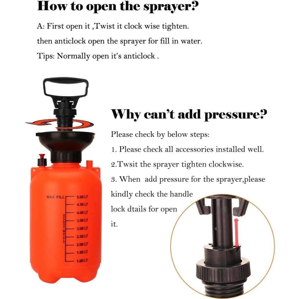 1.3Gal/5L Garden Sprayer