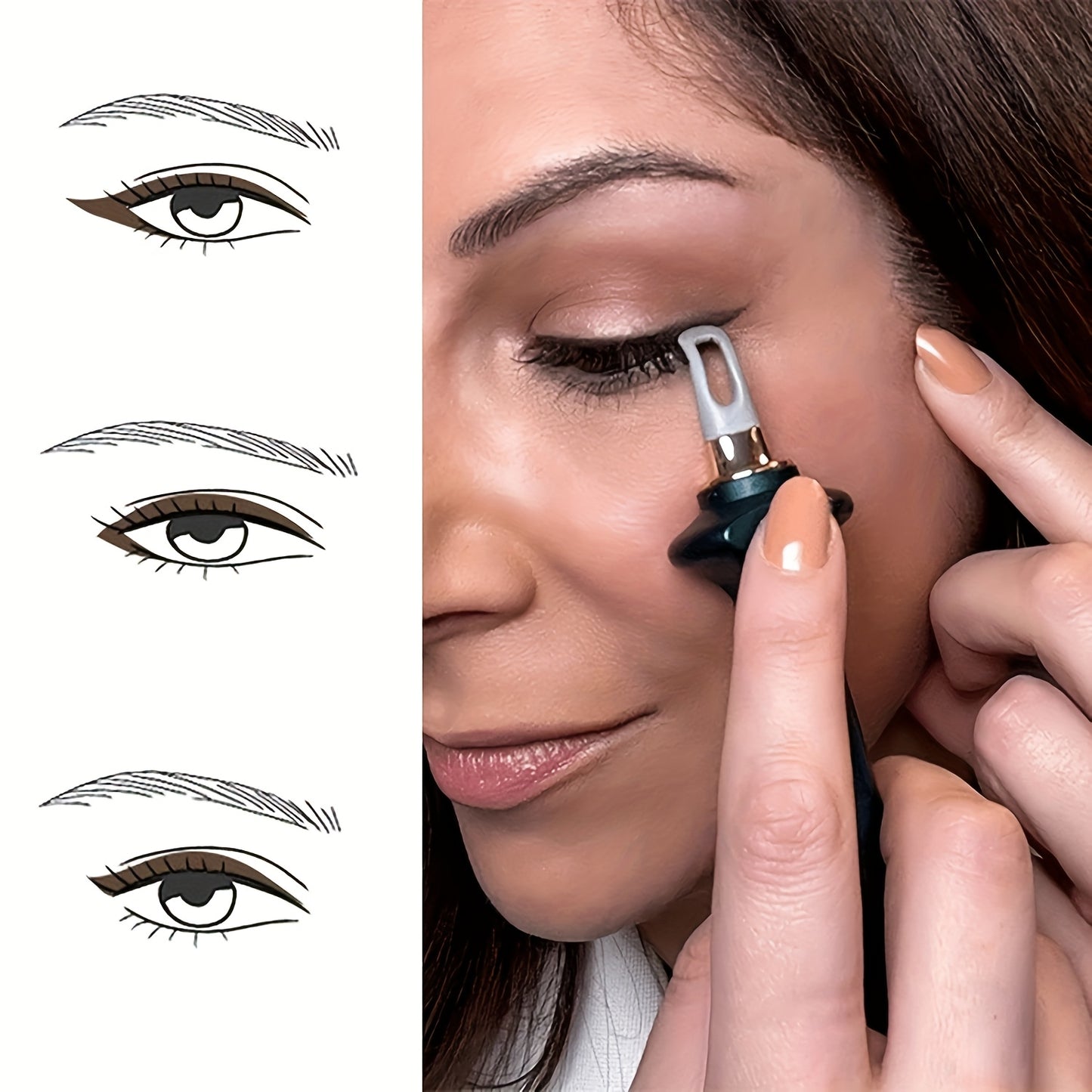Waterproof and Non-smudge Silicone Eyeliner Brush  Eyeshadow Pen