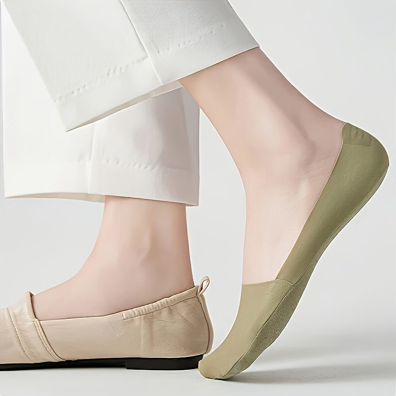 11 Pairs Women's Ultra-Thin Ice Silky No-Show Boat Socks