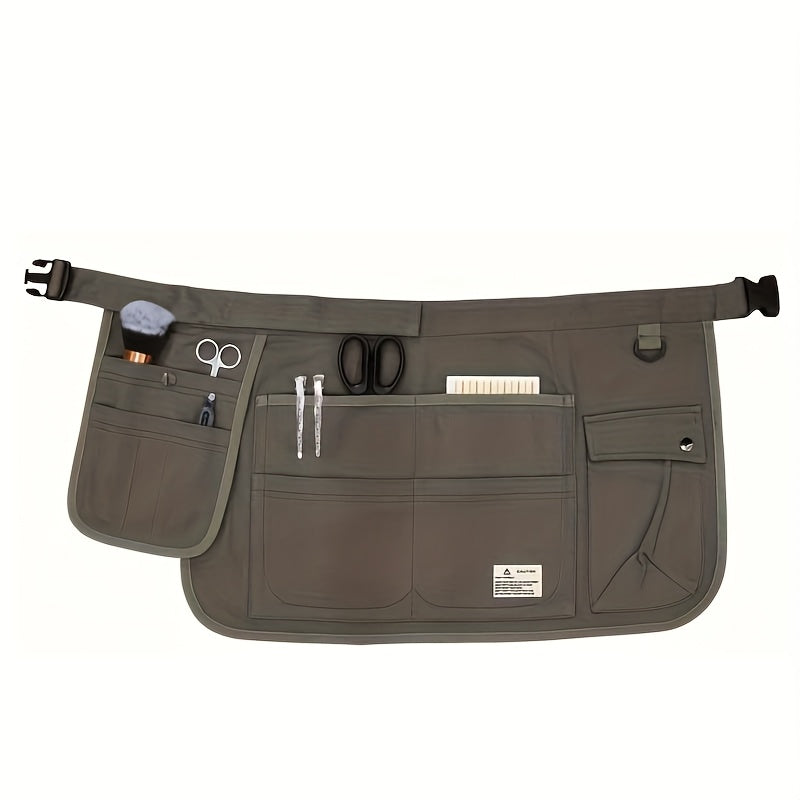 Versatile Half-Length Tool Apron for Barbers with Multiple Pockets