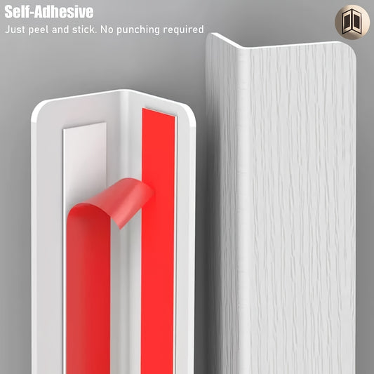 1-meter long self-adhesive PVC corner protection strip