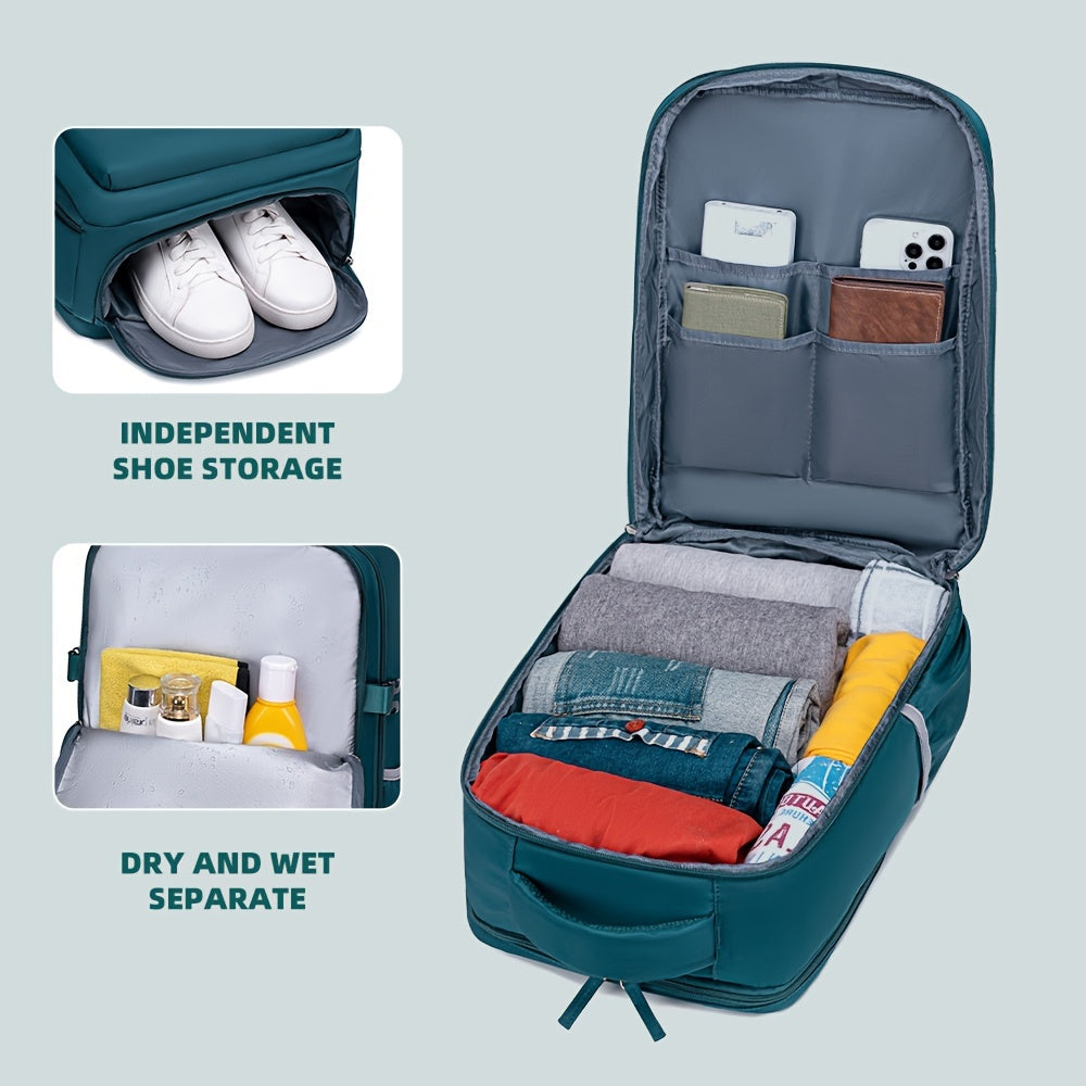 Multi functional large capacity independent compartment leisure backpack