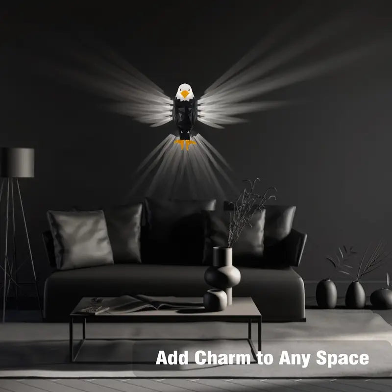 1pc Art Deco Bald Eagle LED Wall Light