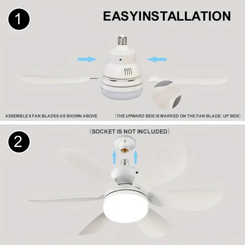 E27 Socket Fan Light