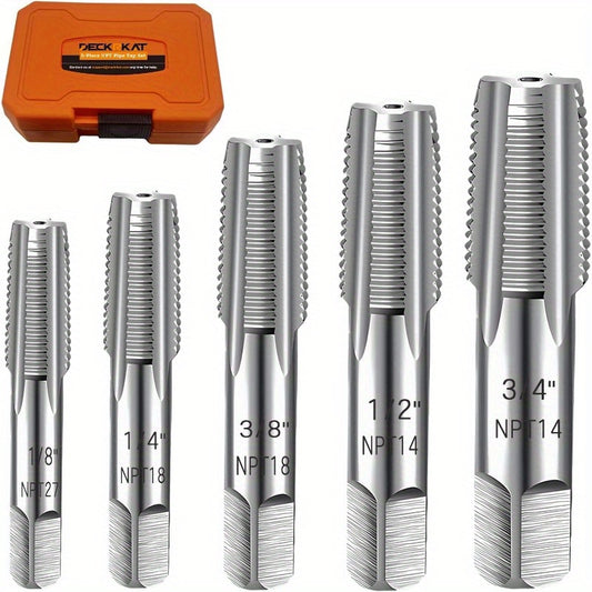 5pcs  Precision Carbon Steel NPT Tap Set