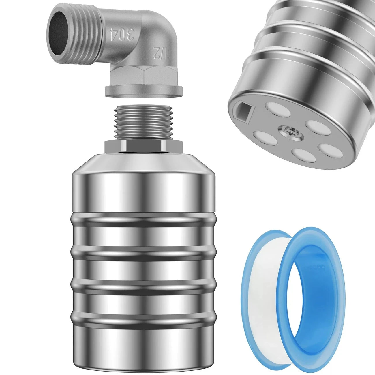 Stainless steel automatic water level control float valve
