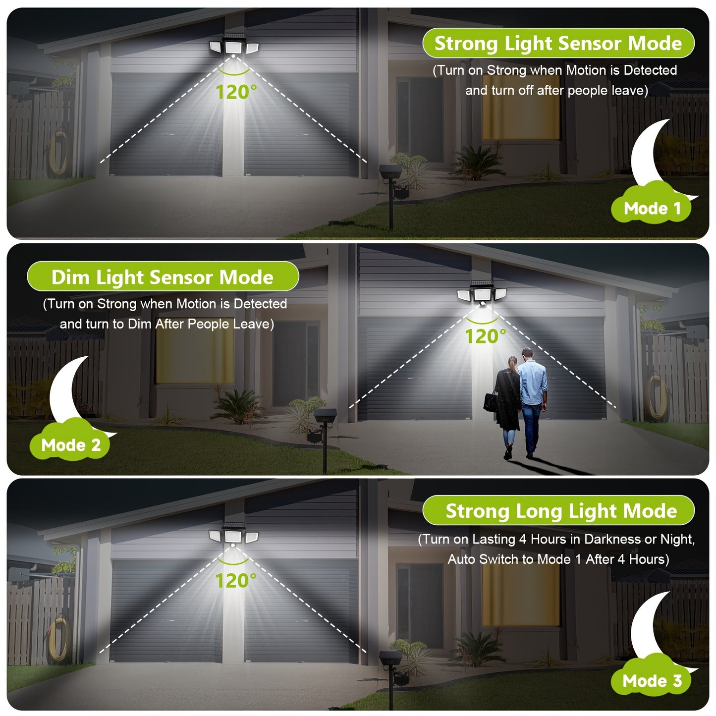 (1Pack)Solar Outdoor Light with Remote Control