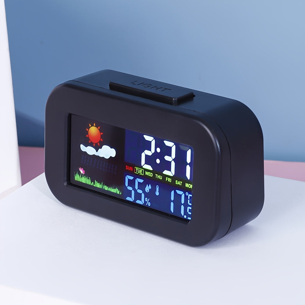 Vibrant Color Display Weather Station Clock