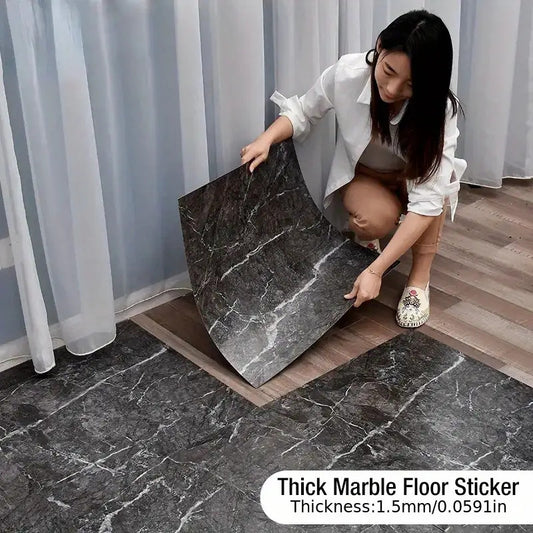 15pcs Imitation Marble Thickened Floor Stickers