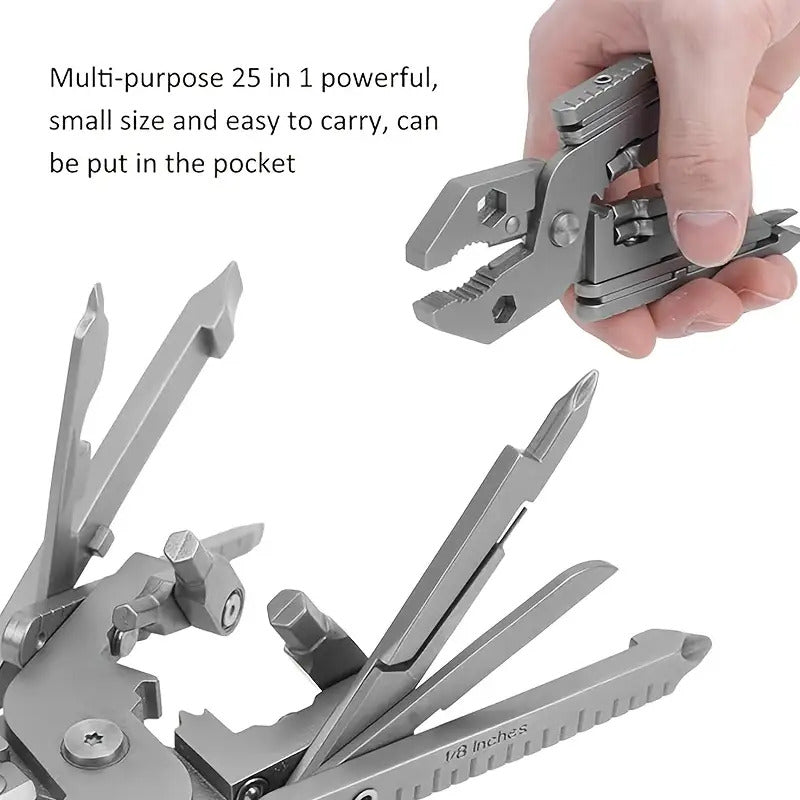 25-in-1 Stainless Steel Multitool Pliers Kit