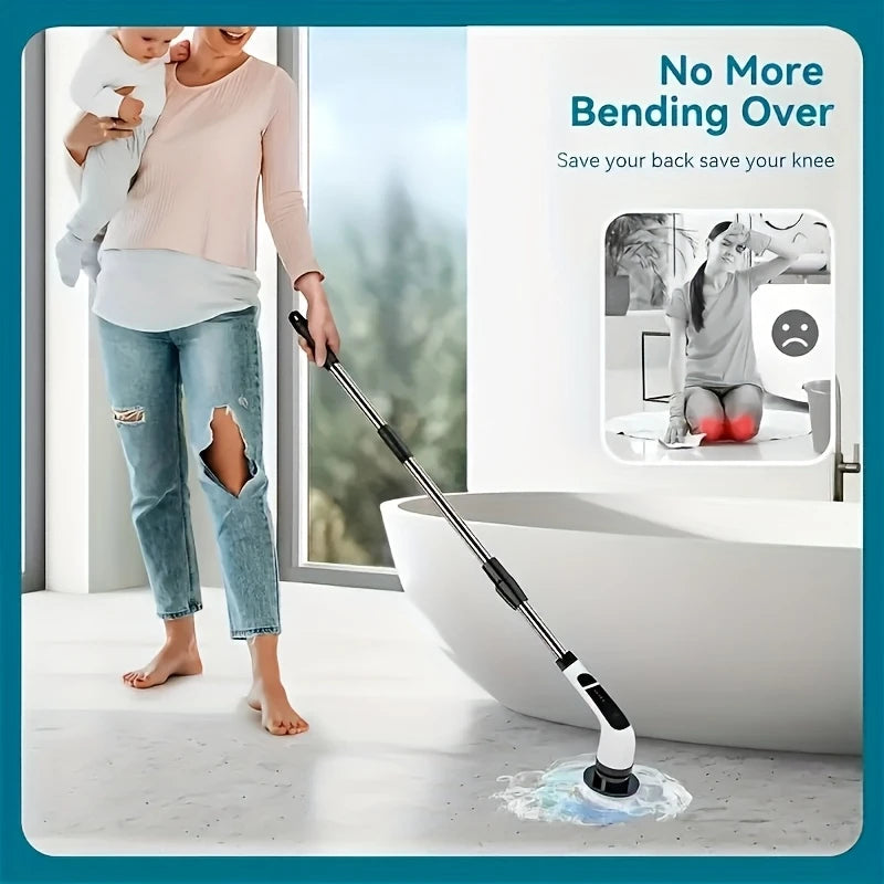 Versatile 9-in-1 Electric Spin Scrubber