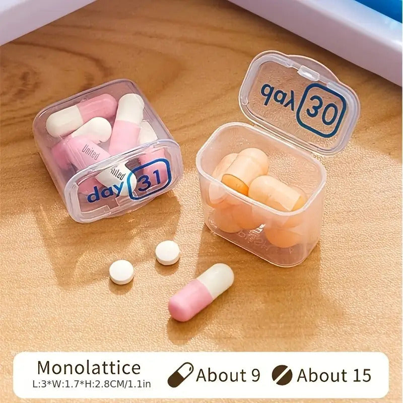 Deluxe 31-Day Pill Organizer - Thick, Durable PP Material
