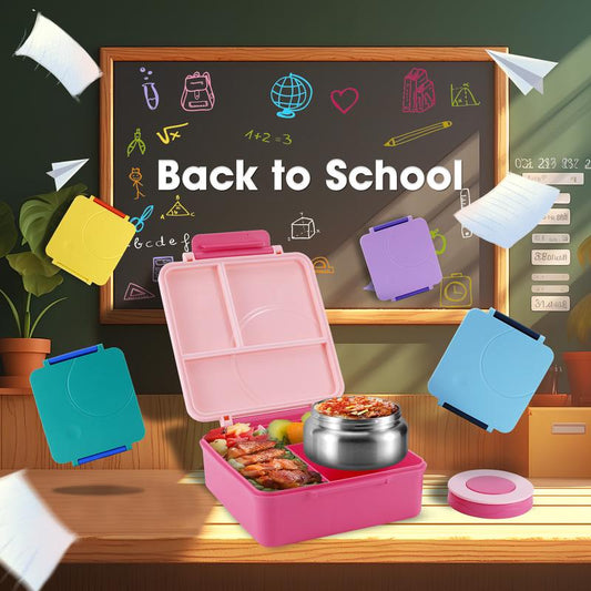 4-compartment Bento Lunch Box with Soup Cup