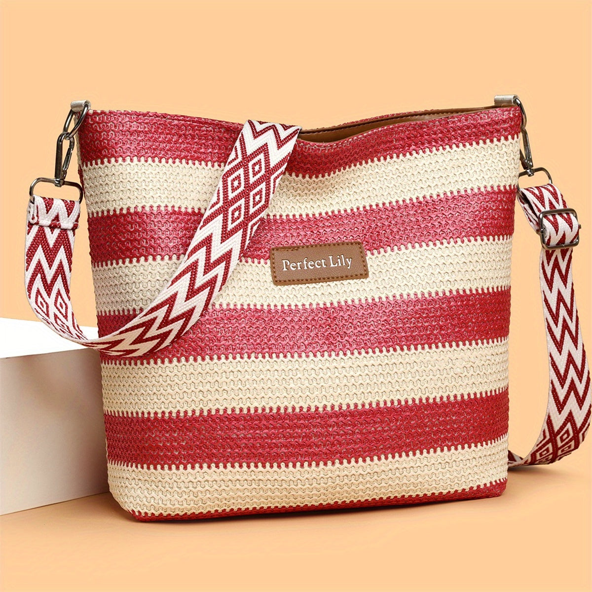 Women's Elegant Woven Crossbody Bag