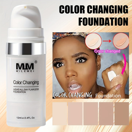 Long-Lasting Matte Finish Color Changing Liquid Foundation