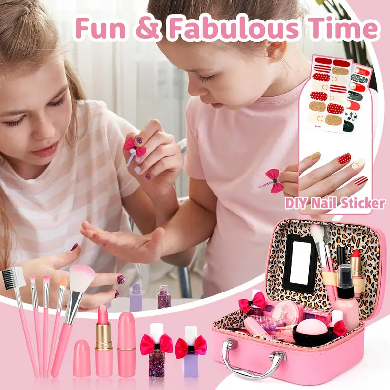 Princess Unicorn Makeup Kit for Girls - Deluxe Suitcase with Real Cosmetics