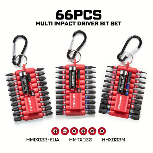 25/50mm 66pcs Impact Screwdriver Bit Set
