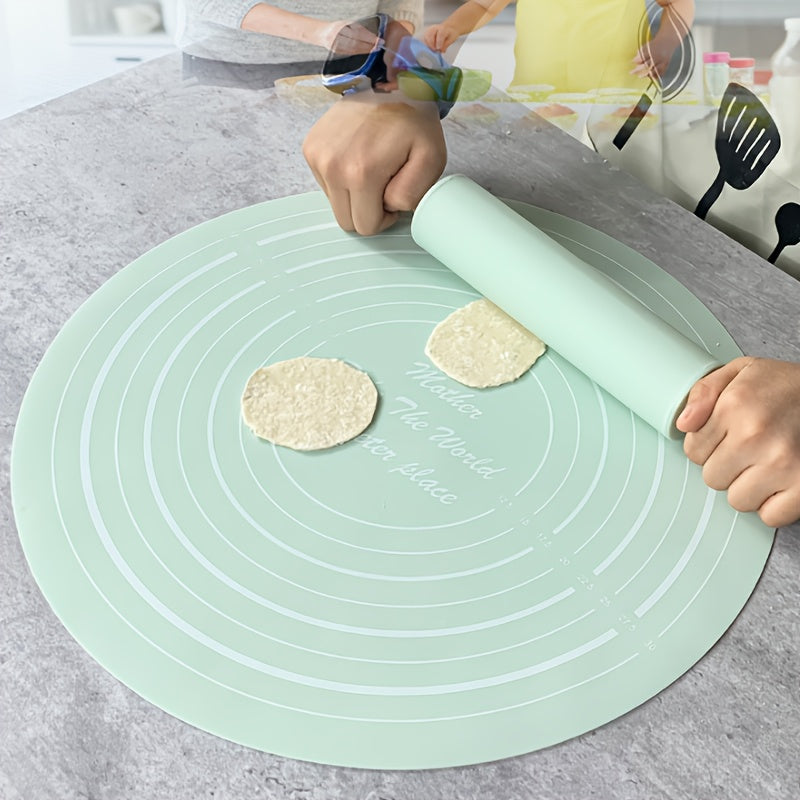 1 Set of Silicone Rolling Pin Kneading Pad Set
