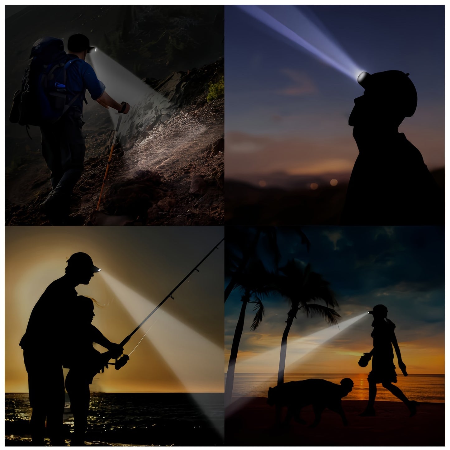 Solar-Powered LED Baseball Cap Headlamp