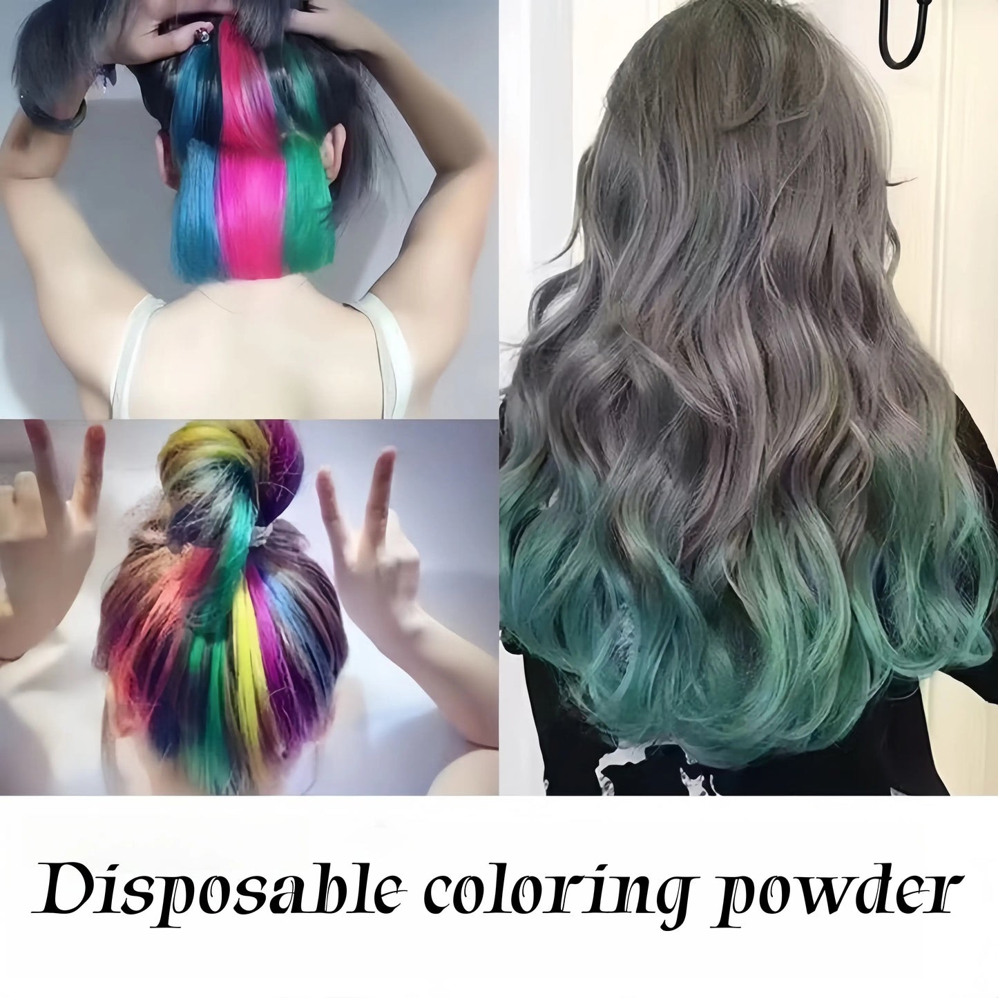 hair coloring powder, disposable fast color