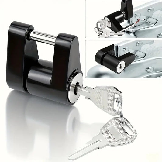 Heavy-Duty Carbon Steel Trailer Hitch Coupler Lock