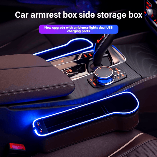 ABS Resin Car Seat Slot Storage Box with Mobile Phone Holder