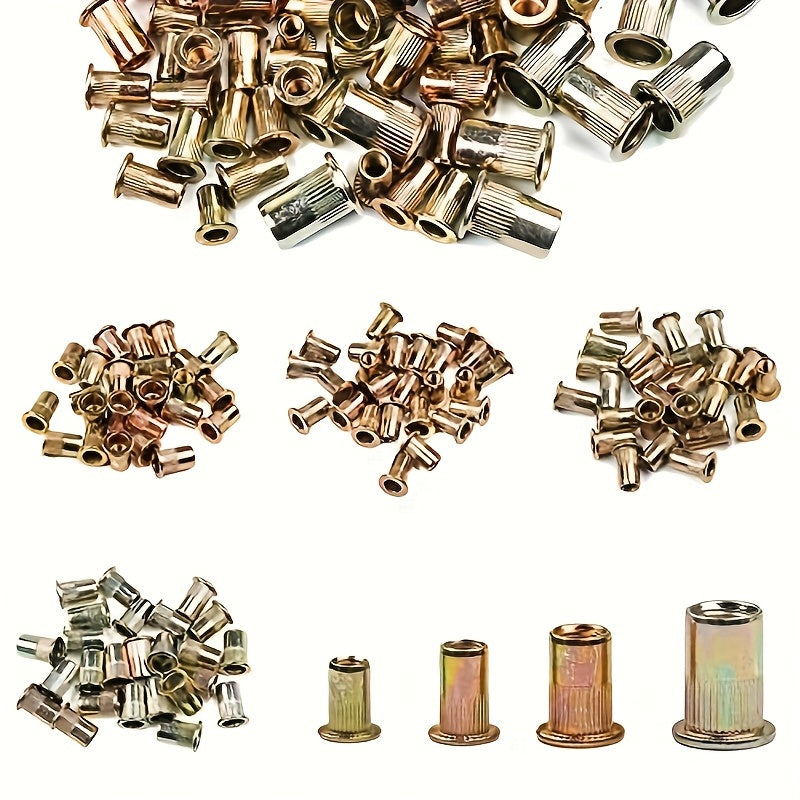 320pcs Colored Zinc Plated Rivet Nuts M3-M12 Set