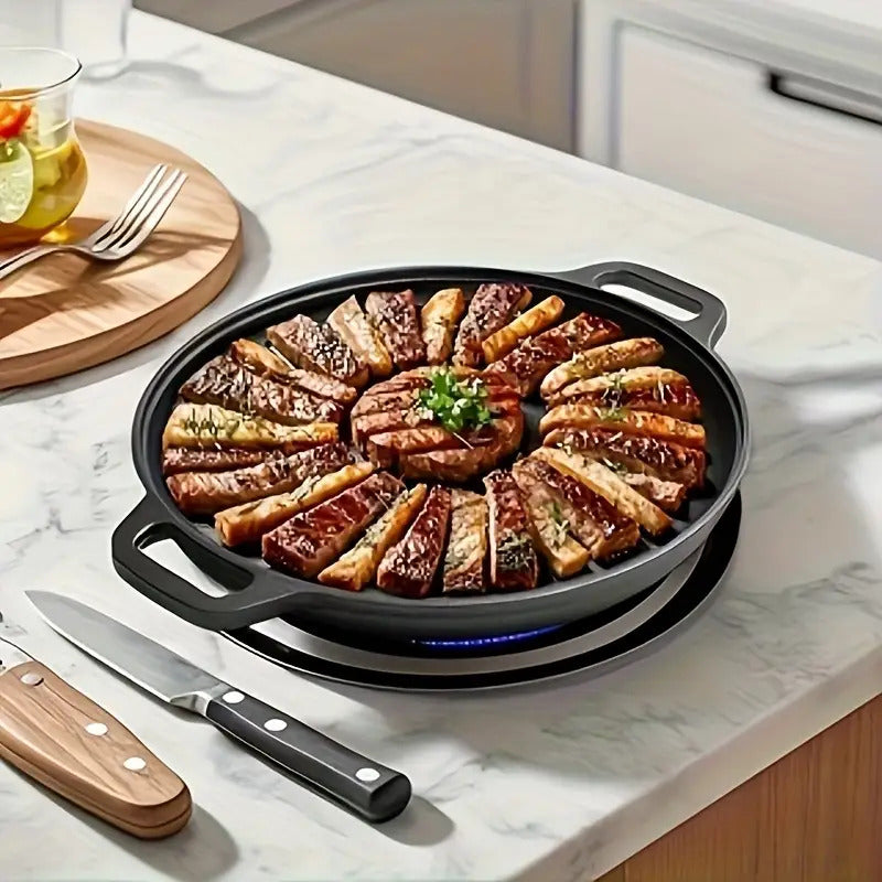 3pcs Multi-Function Non-Stick Cast Iron Griddle Skillet