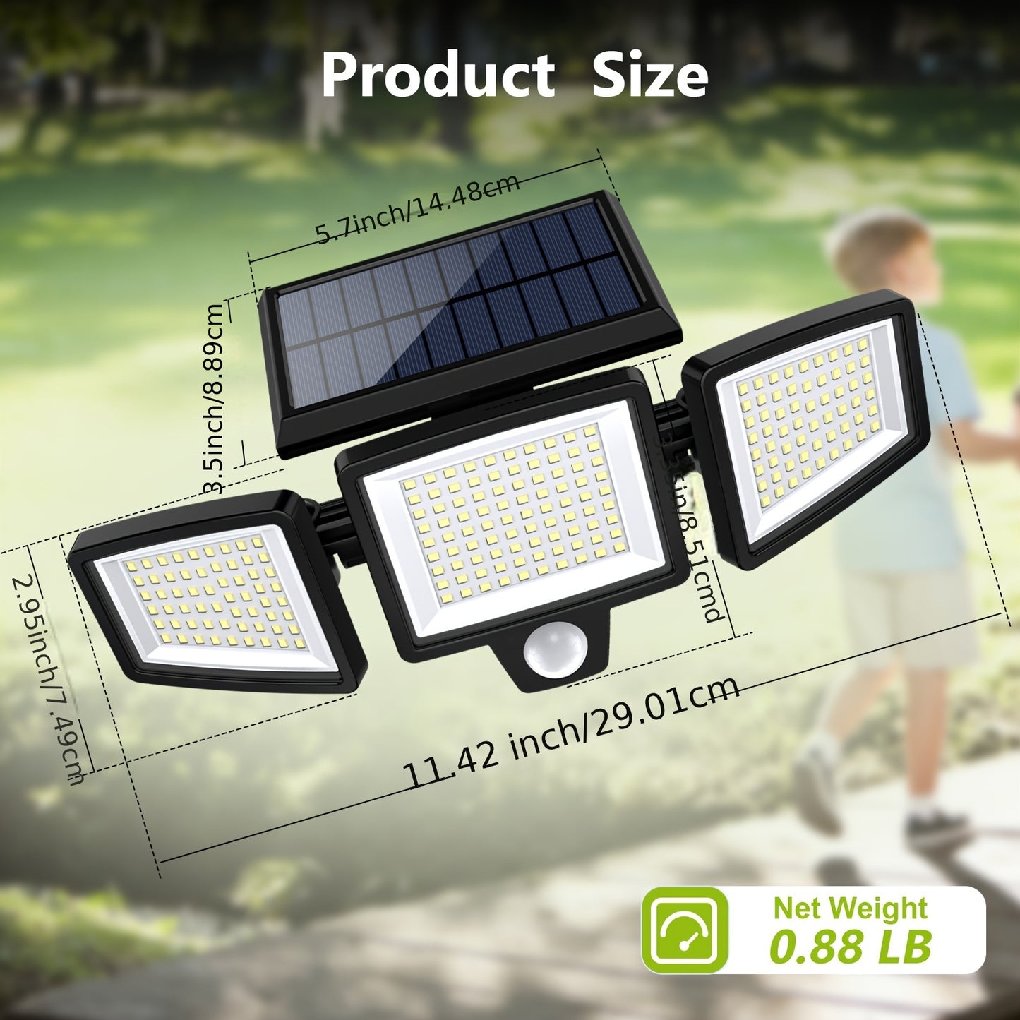 (1Pack)Solar Outdoor Light with Remote Control