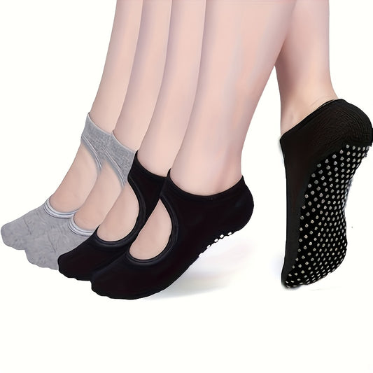 5 Pairs Anti-Slip Women's Professional Yoga Socks