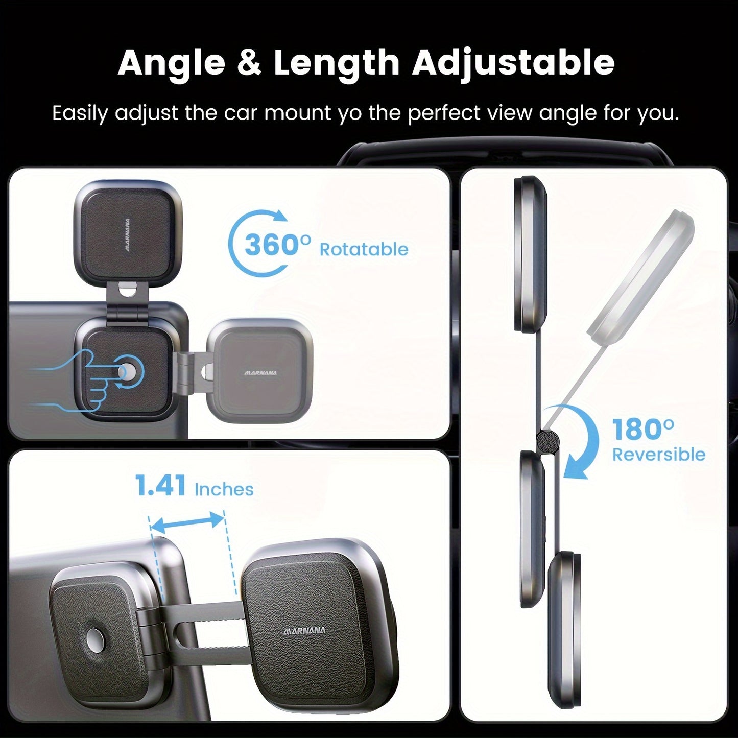 Foldable Magnetic Car Phone Holder
