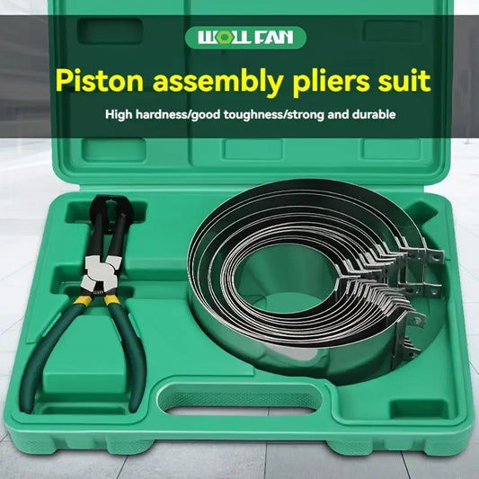 7cm/2.76inch-14cm/5.51inch Range Metal Piston Ring Compressor Set