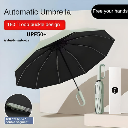 Automatic Umbrella with 10-Rib Windproof Design
