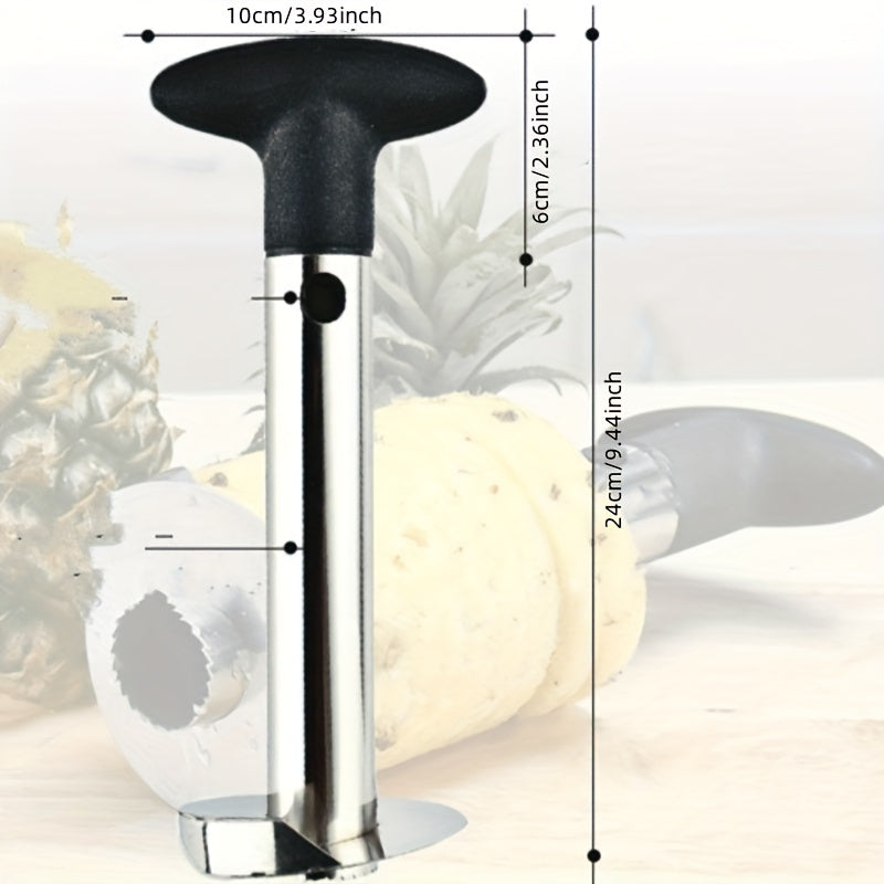 Stainless Steel Kitchen Tools for Slicing, Peeling, And Cutting Pineapples.