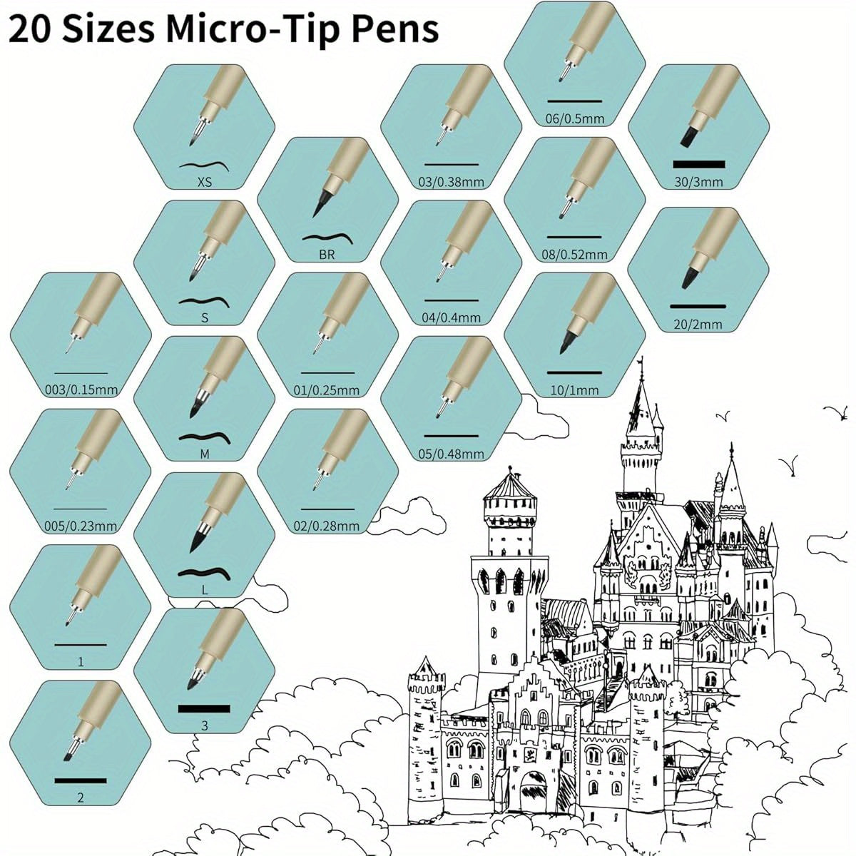 003 Micro Pen, Black Fine Point Pen with Archival Ink